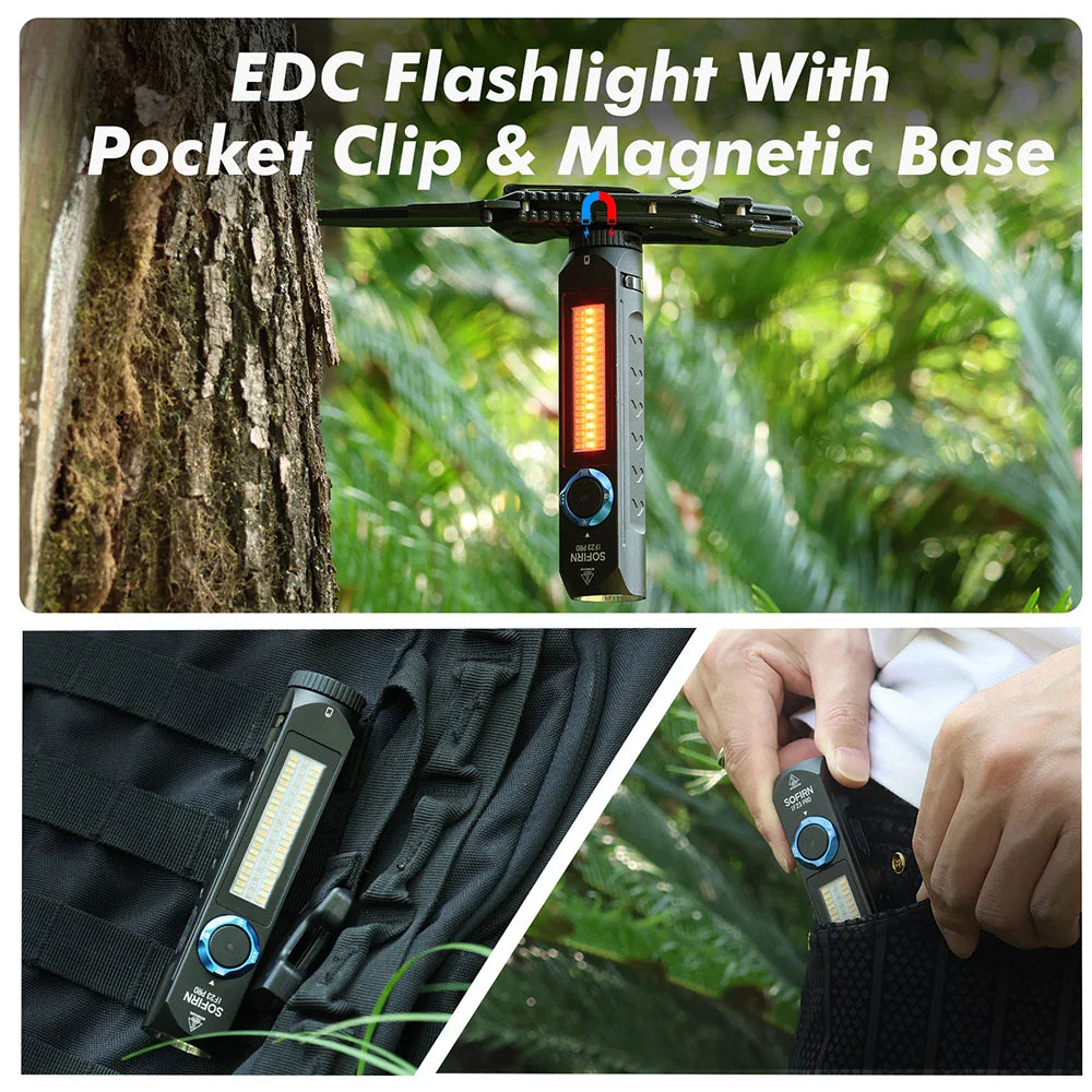 Sofirn IF23 PRO RGB Flashlight – 5000 Lumen XHP70B LED, 21700 USB-C Rechargeable Torch with Magnetic Base