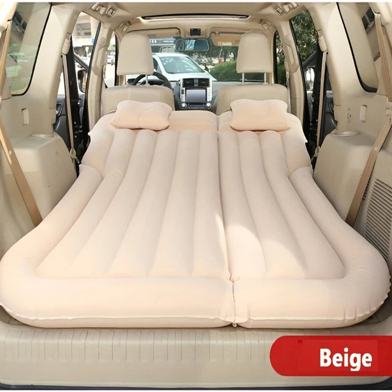 Universal Car Inflatable Travel Mattress - Back Seat Sleeping Bed with Pillow for Camping & Outdoor Comfort