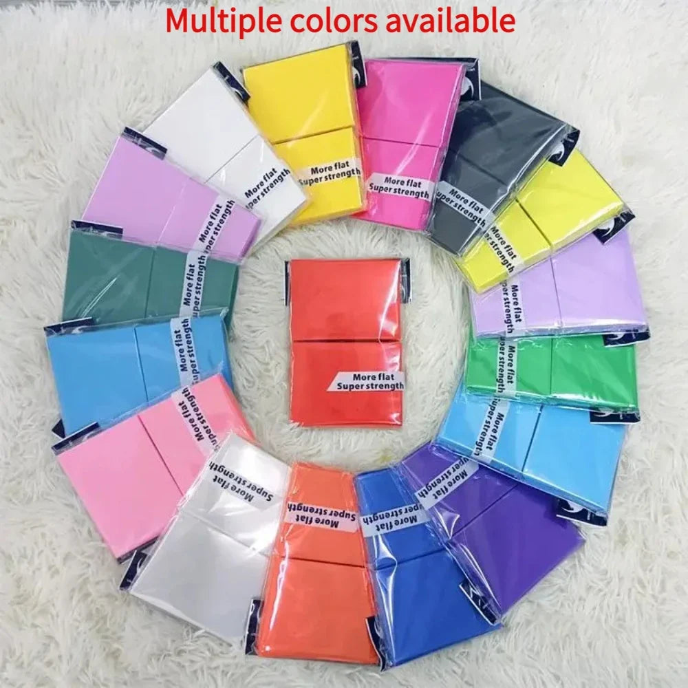 100PCS Matte Card Sleeves - 66x91mm TCG Trading Card Protectors for Pokémon, Tarot & Board Games