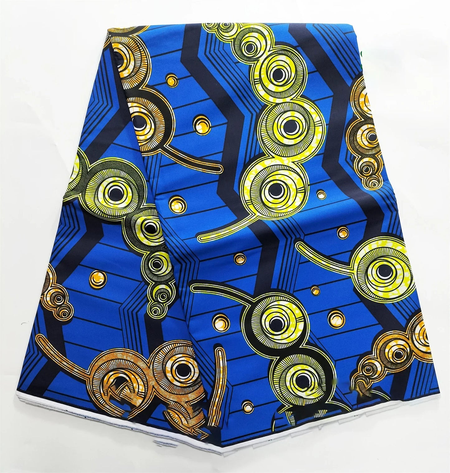 African Real Wax Print Fabric - 100% Cotton Nigerian Ankara Sewing Material for Party Dresses
