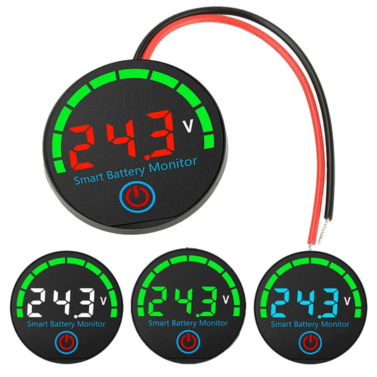 DC 7-55V LED Voltage Indicator - Battery Charge Monitor Tester for Acid & Lithium Batteries
