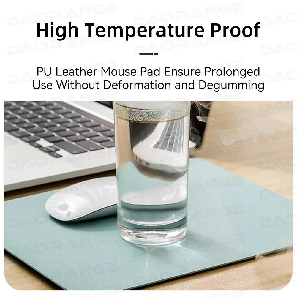Universal Anti-Slip Leather Mouse Pad for Gaming, Laptop, PC & MacBook Desk Mat