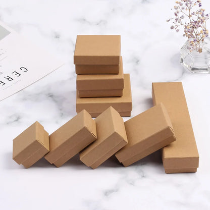 24pcs Jewelry Gift Boxes - 9x9x3cm Velvet Sponge Travel Organizer Cases for Rings Earrings Necklace Storage