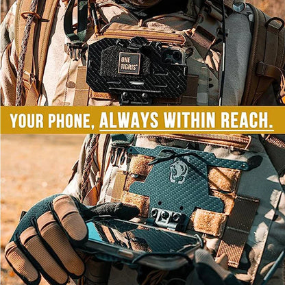 ONETIGRIS Tactical Chest Bag with Military Mobile Phone Rack - Molle Panel for Outdoor Gear, Map Case & Foldable iPhone Navigation Board