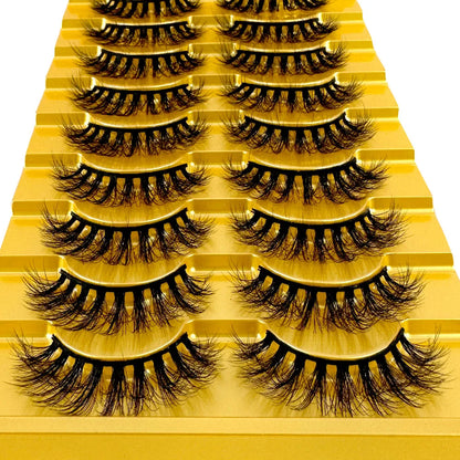38 Styles 10 Pairs 3D Mink False Eyelashes – Natural Short & Long Fake Lashes Makeup Extension Kit
