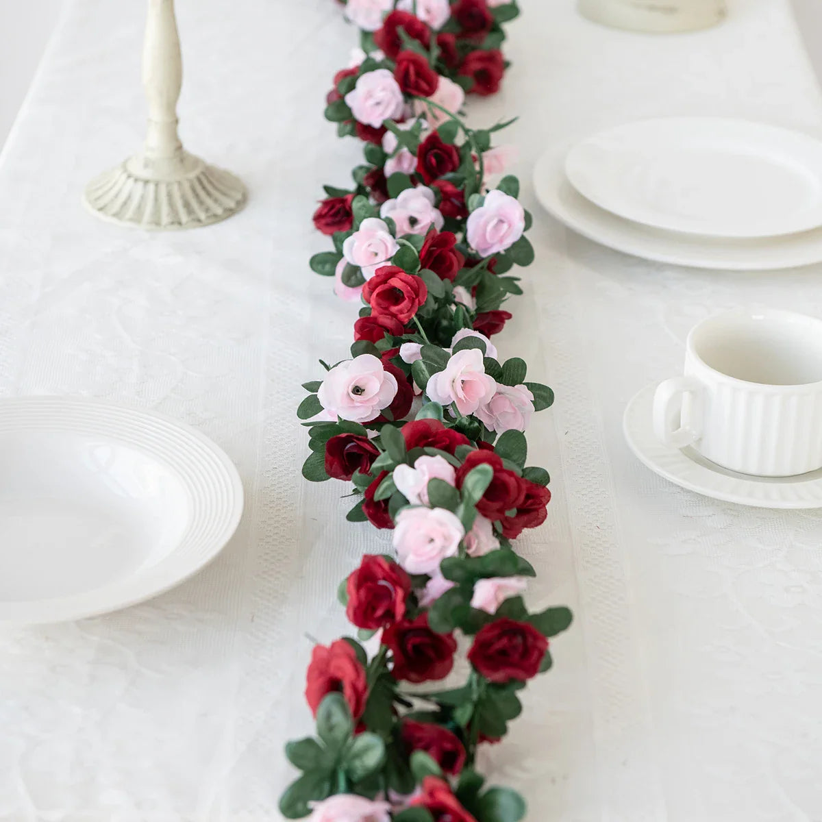 250CM Artificial Rose Flower Vine — Wedding, Home, Garden, Christmas & DIY Decoration Arch