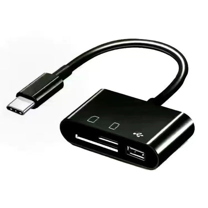 3-in-1 USB Type-C Card Reader - SD TF Memory Card Adapter OTG Converter for Huawei, Samsung, Xiaomi Phones & Tablets
