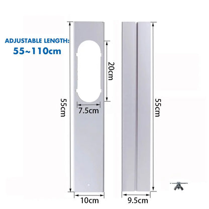 Portable Adjustable Window Kit - Sliding Plate Adapter for Air Conditioner Exhaust Hose & Vent Connector Accessories