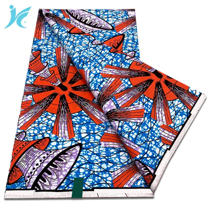 African Real Wax Print Fabric - 100% Cotton Ankara Sewing Material Wholesale Quality
