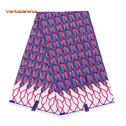 African Nigerian Batik Wax Print Fabric - High Quality Polyester Ankara Sewing Cloth A-7