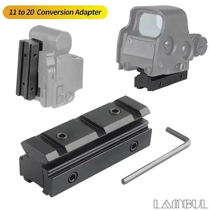 Tactical Scope Riser Mount - 11mm to 20mm Picatinny Rail Adapter for Rifle Optics