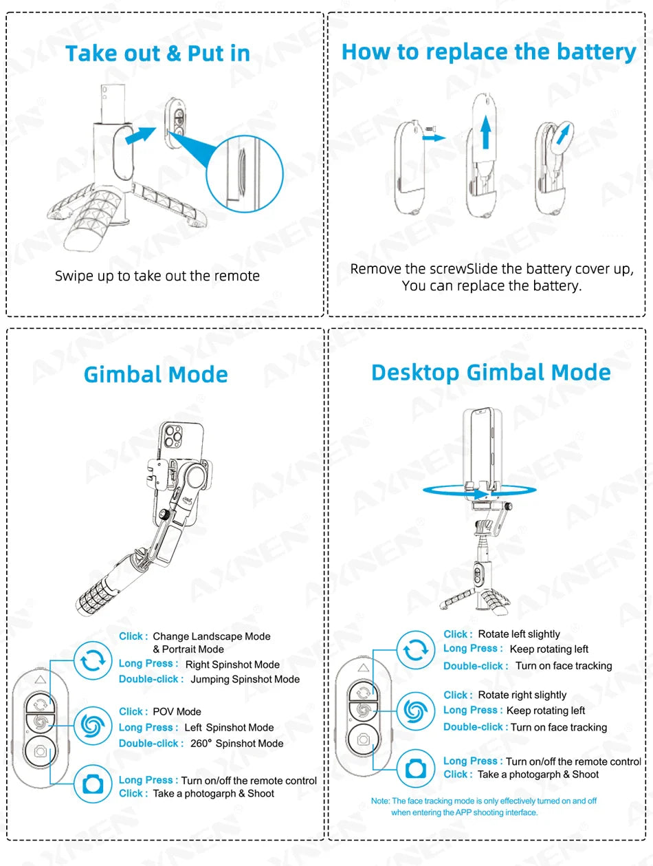 360° Rotation Gimbal Stabilizer & Selfie Stick – Tripod for iPhone & Smartphone Live Photography