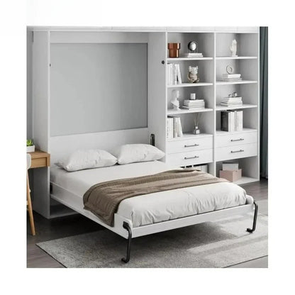 Full Size Wall Bed Hardware Kit - Heavy Duty Vertical Mechanical Lift Frame with Pneumatic Lever System for Guest Rooms