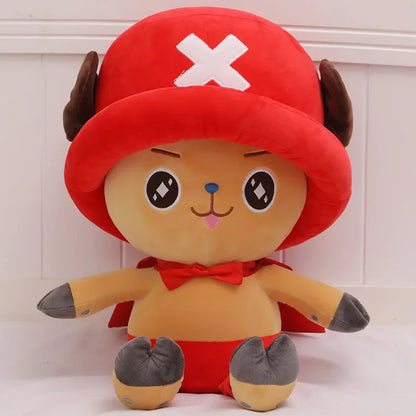 One-Piece Anime Plush — Monkey D. Luffy & Tony Chopper Stuffed Doll, 35–70cm, Sleeping Pillow Toy Gift