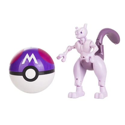 New Pokémon Action Figures – Pikachu, Charizard & Greninja Pocket Monster Poké Ball Deformation Toys for Kids Birthday Gifts