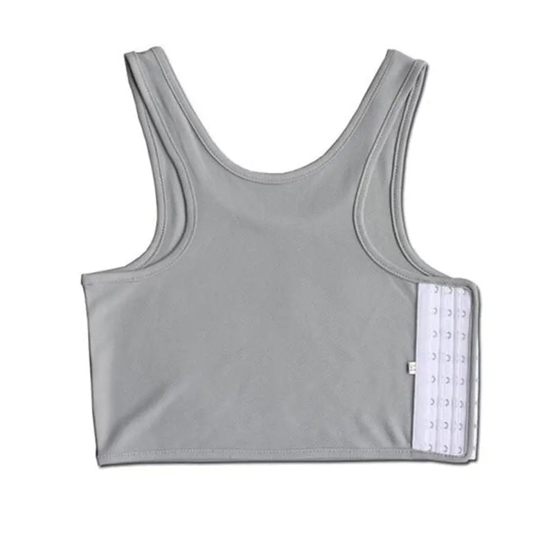 Seamless Flat Breast Binder Tank Top - Tomboy Underwear for Women - Summer Short Vest Bustier Shaper