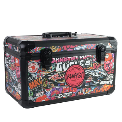 KUNAISI Aluminum Alloy Toolbox - Durable Double Layer Multi Functional Adjustable Storage Case 43×23×24.5cm