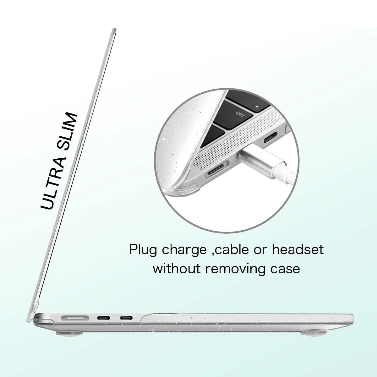 EGYAL Hard Shell Case for MacBook Air 15 M2 & 13.6" 2022, MacBook Pro 13 M1/Pro 14/16, M1 Air 13 A2337