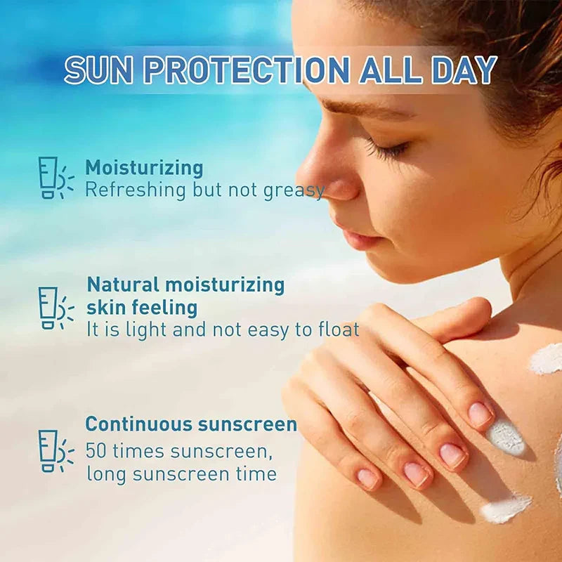 Original Korean Sunscreen – Hyaluronic Waterproof Sunblock with Madagascar Plant Essence for Sensitive Skin, Long-Lasting Protection