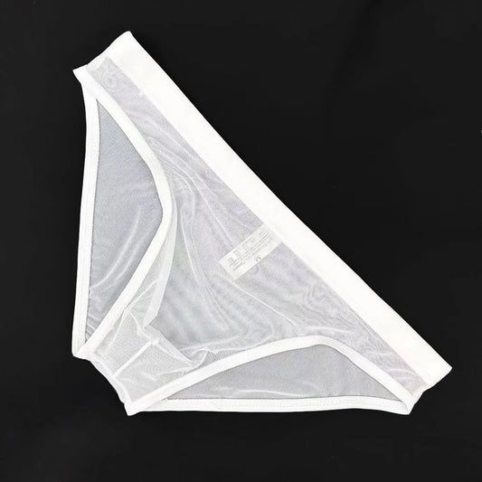 Ultra-Thin Transparent Mesh Men's Briefs - Quick-Dry See-Through Underwear Plus Size