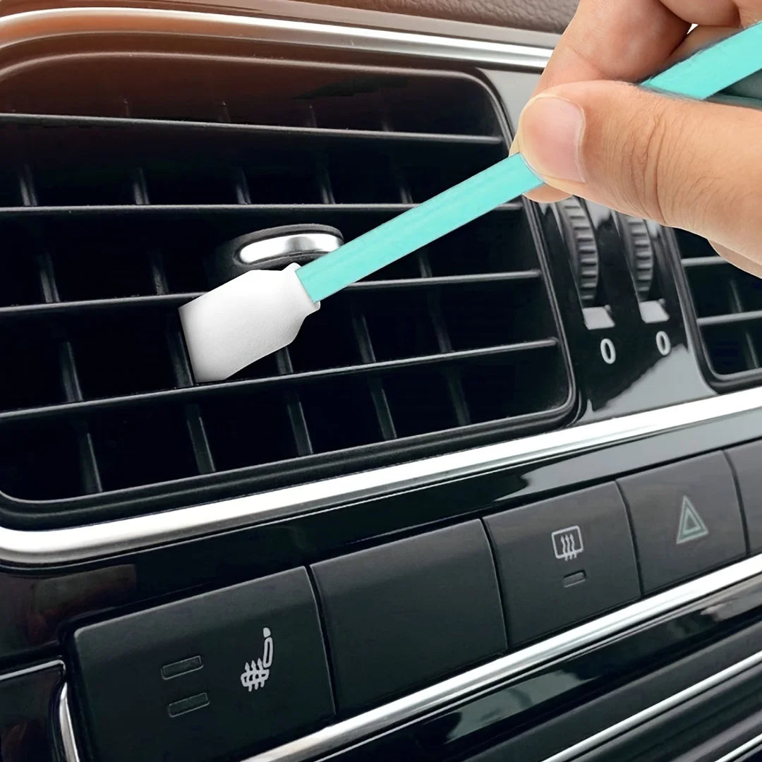 Precision Cleaning Swabs – Lint-Free Fiber Tips with Plastic Handles for Printers, Cameras, Optics, Crafts & Car Detailing