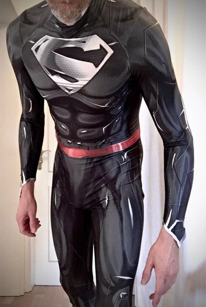 Adults "Man of Steel" Cosplay Costume – Superhero Zentai Bodysuit Jumpsuit for Halloween & Parties