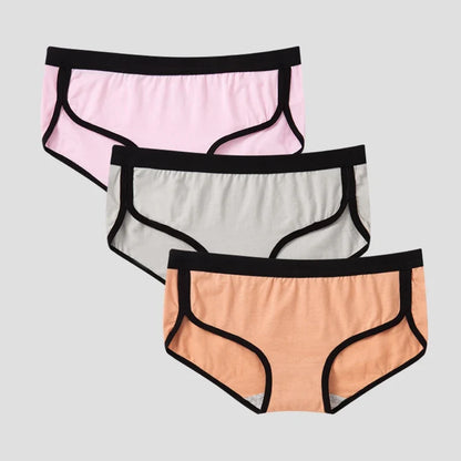 BANNIROU 3Pcs Women’s Cotton Briefs - Soft Breathable Low-Rise Sports Fitness Panties & Everyday Lingerie Underwear
