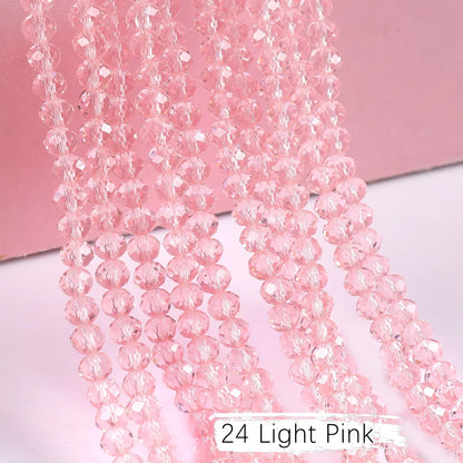 Austria Crystal Rondelle Beads - 2mm/4mm/6mm/8mm Faceted Glass Spacer Beads for DIY Jewelry & Bracelet Making