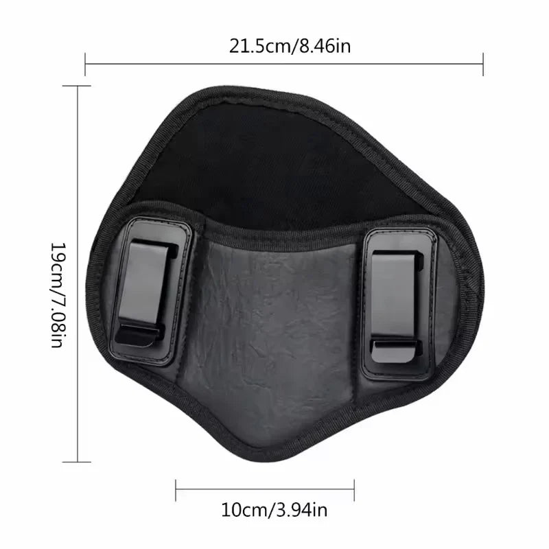 DIZETION Tactical PU Leather Gun Holster - Concealed Carry Pistol Pouch for Glock, Sig Sauer, Beretta & More