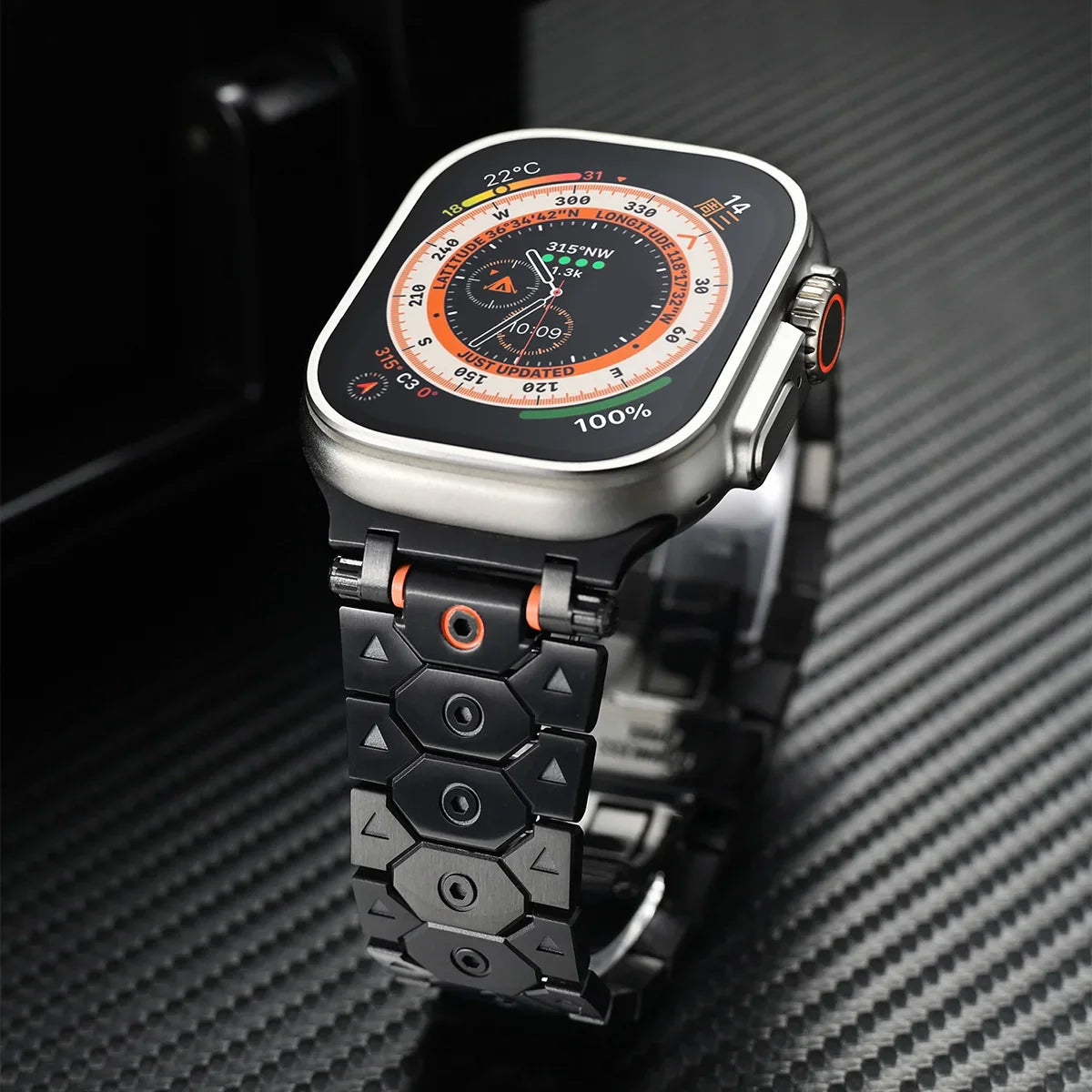 Luxury Titanium Metal Strap for Apple Watch — Stainless Steel Bracelet for Series 5-10 Ultra 2 (42mm-49mm)