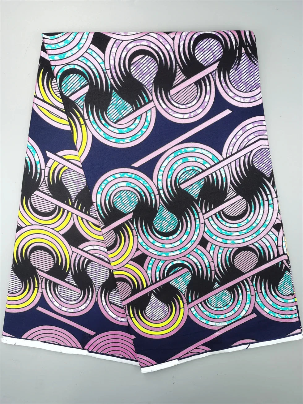 Grand African Wax Glitter Glam Fabric - 100% Cotton Ankara Batik Gold Print Pagne for Party Dresses & Sewing