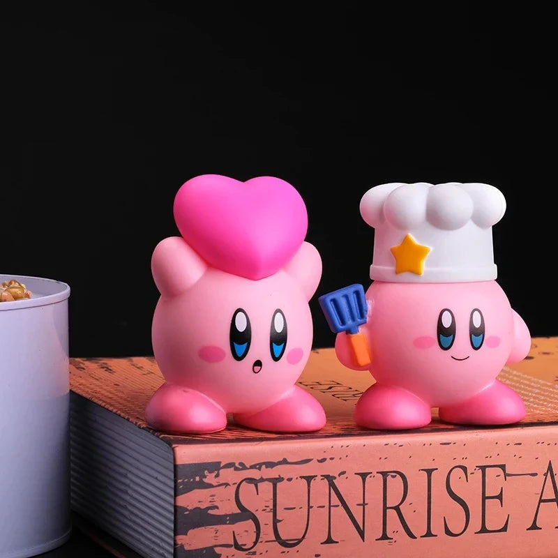 8pcs Kirby Anime Figure Set – Cute Pink Mini Figures for Kids’ Collectible Toys & Gifts