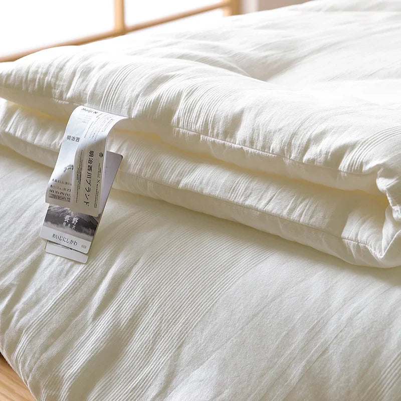 Japan Meiji Nishikawa Pure Cotton Airconditioning Quilt – Cooling Summer Quilt & All-Season Bedding for Spring, Autumn & Winter