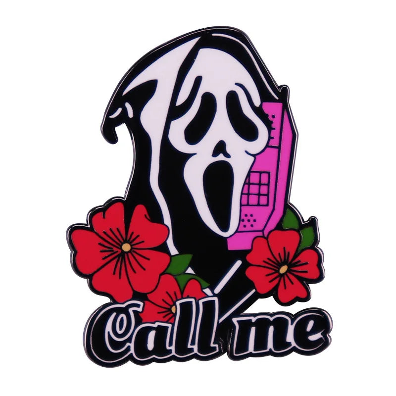 Classic Horror Skull Lapel Pin - Metal Dark Skull Brooch for Denim Jackets, Backpacks & Hat Decoration Gift
