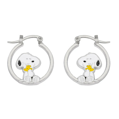 Snoopy Dog Earrings - Cute Puppy Cartoon Jewelry for Women, Anime Lover Holiday Gift