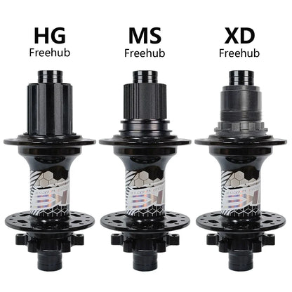 BOOST MTB Bicycle Hub - 148x12mm Aluminium Bike Hub 6 Pawls 120 Click HG XD Micro Spline 32H 8-12 Speed