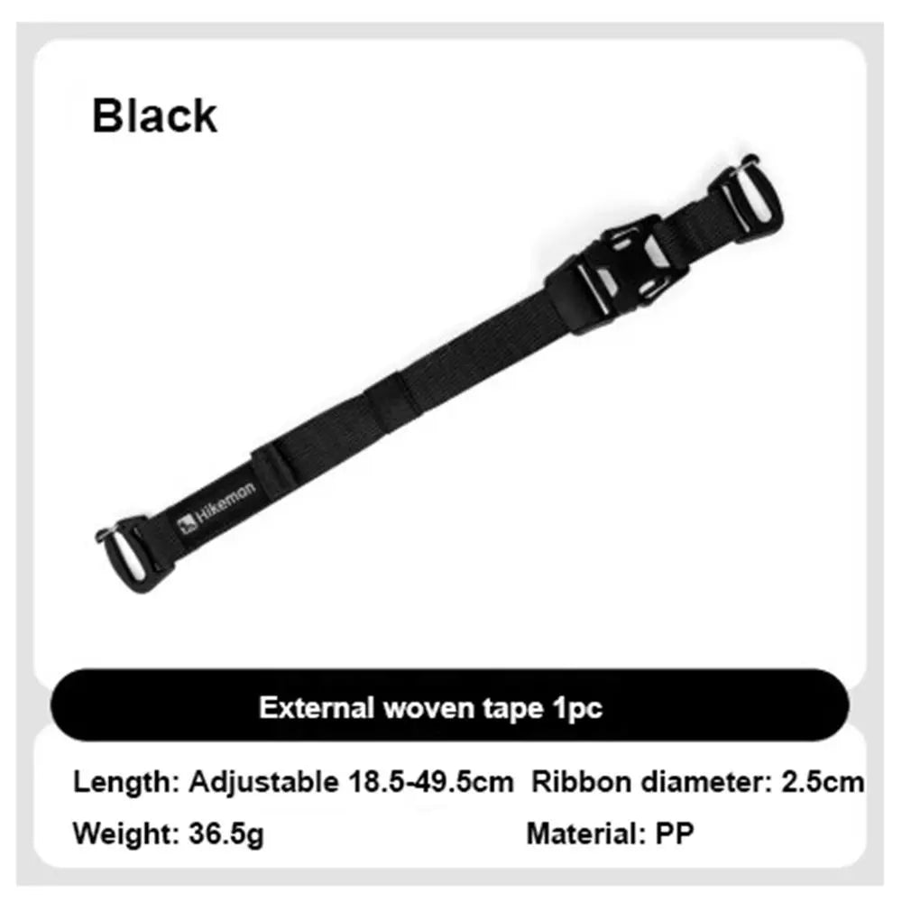 Adjustable Luggage Straps - 18.5-49.5cm Wear-Resistant Buckle Packing Straps for Travel & Hiking