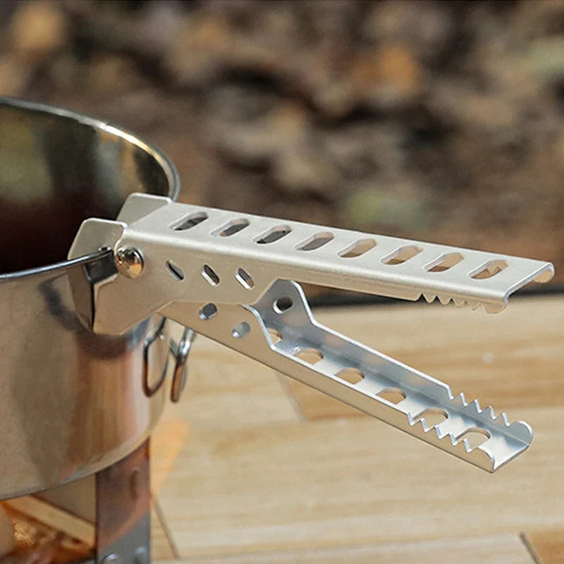 Aluminum Anti-Heat Bowl Gripper Clip - Alloy Pot Pan Handle Holder for Camping & Kitchen Accessories