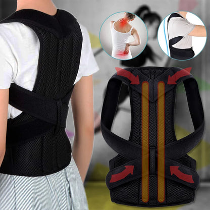 Back Posture Corrector Brace — Shoulder Support Belt for Upper & Lower Back Pain Relief | Spine & Clavicle Posture Vest