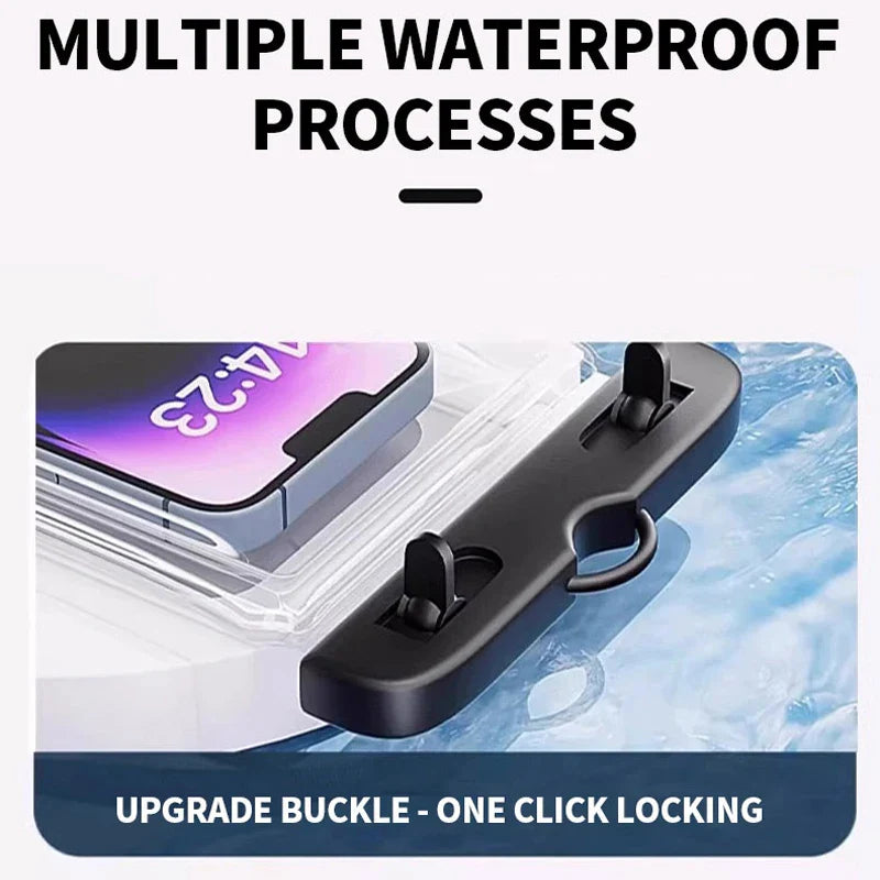 Waterproof Phone Pouch – Drift, Diving & Swimming Dry Bag Case for Phones up to 6" for Beach, Pool, and Water Sports