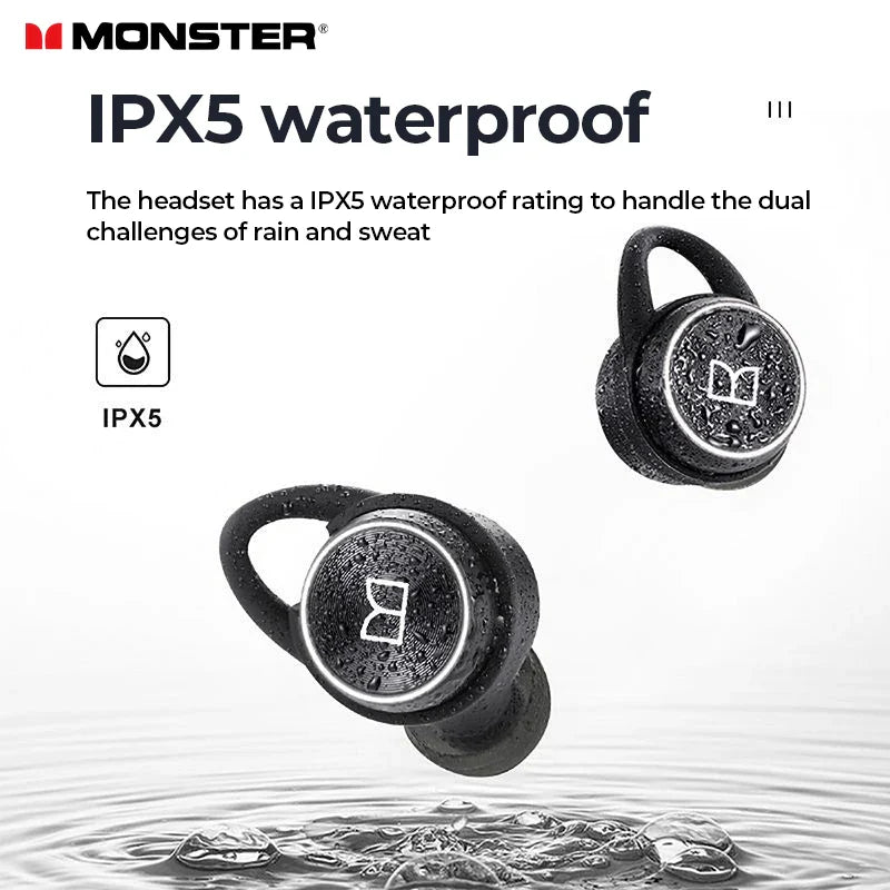 Monster Clarity 101 AirLinks TWS Earbuds – In-Ear Bluetooth Headphones with ENC Noise Cancelling, Waterproof Design & Mic