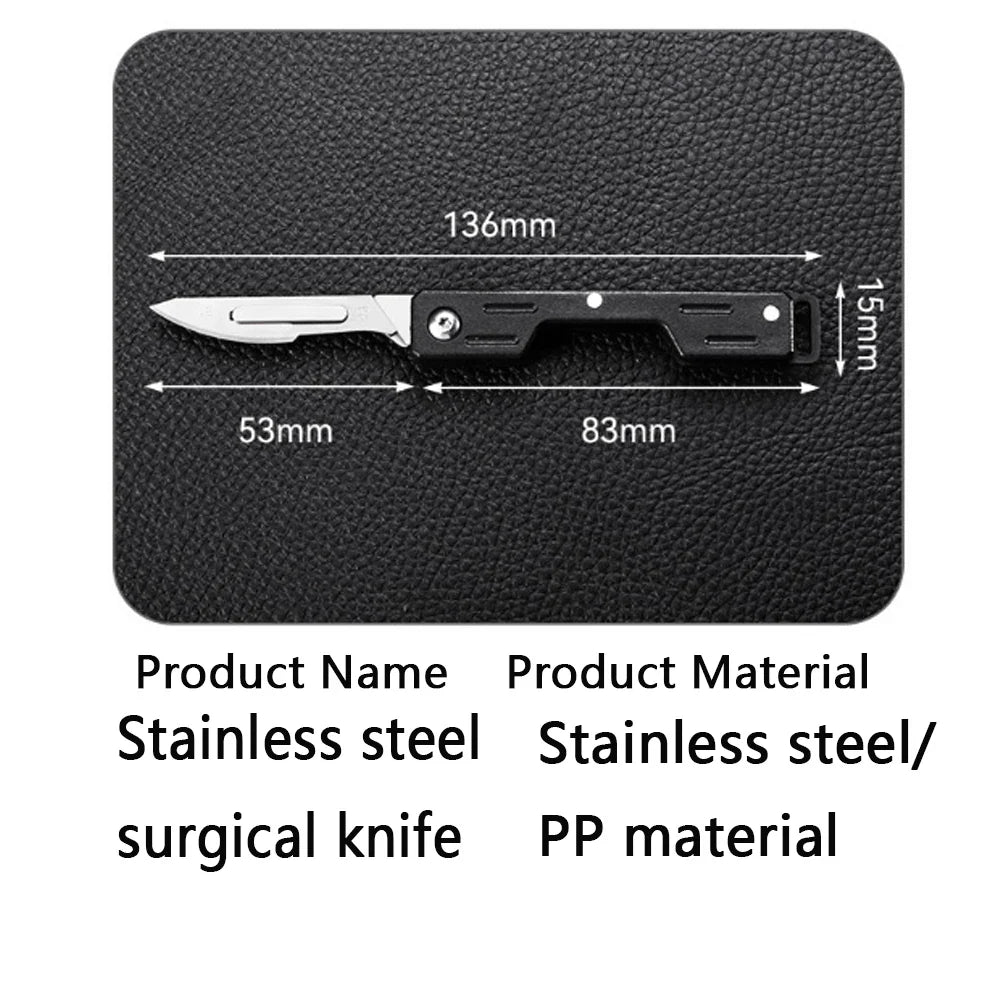 Mini Folding Scalpel Knife – Precision EDC Pocket Knife for Medical, Outdoor, and Unpacking Tasks