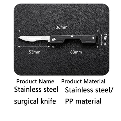 Mini Folding Scalpel Knife – Precision EDC Pocket Knife for Medical, Outdoor, and Unpacking Tasks