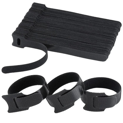 100PCS Reusable Nylon Cable Ties – Adjustable Cable Organizer Straps for Wire, Mouse & Earphone Management