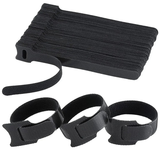 100PCS Reusable Nylon Cable Ties – Adjustable Cable Organizer Straps for Wire, Mouse & Earphone Management