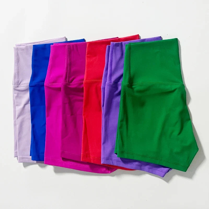 Women’s High Waist Yoga Shorts - Slim Fit Butt Lift Biker Shorts for Gym, Running, and Sports Workouts