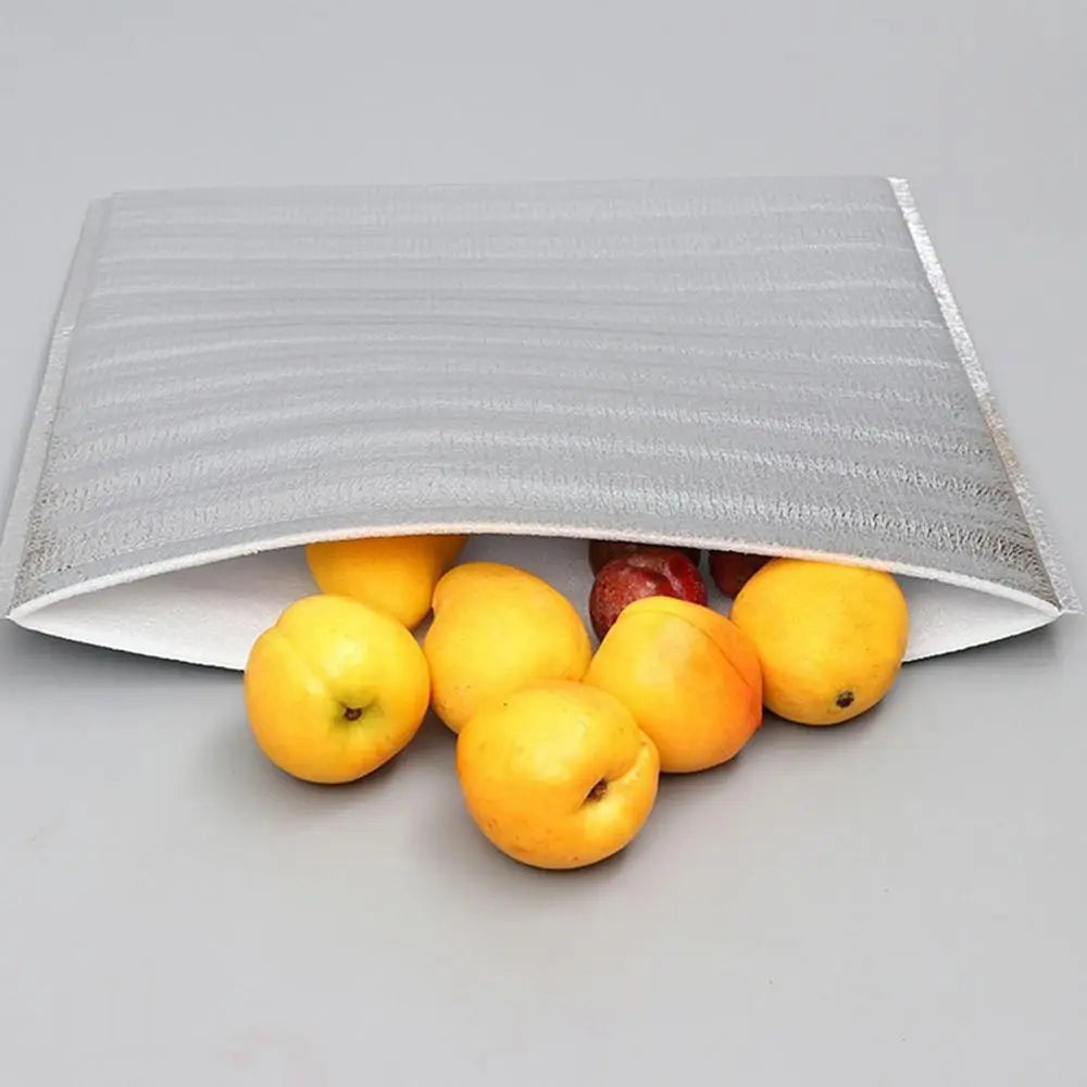Aluminum Foil Cooler Bag – Insulated Folding Thermal Picnic Bag, Portable Food and Drink Delivery Carrier