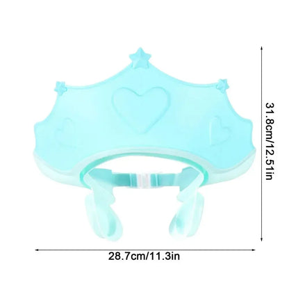 Kids Hair Wash Shower Cap - Adjustable Soft Bath Hat with Ear Protection for Baby Shampoo Time