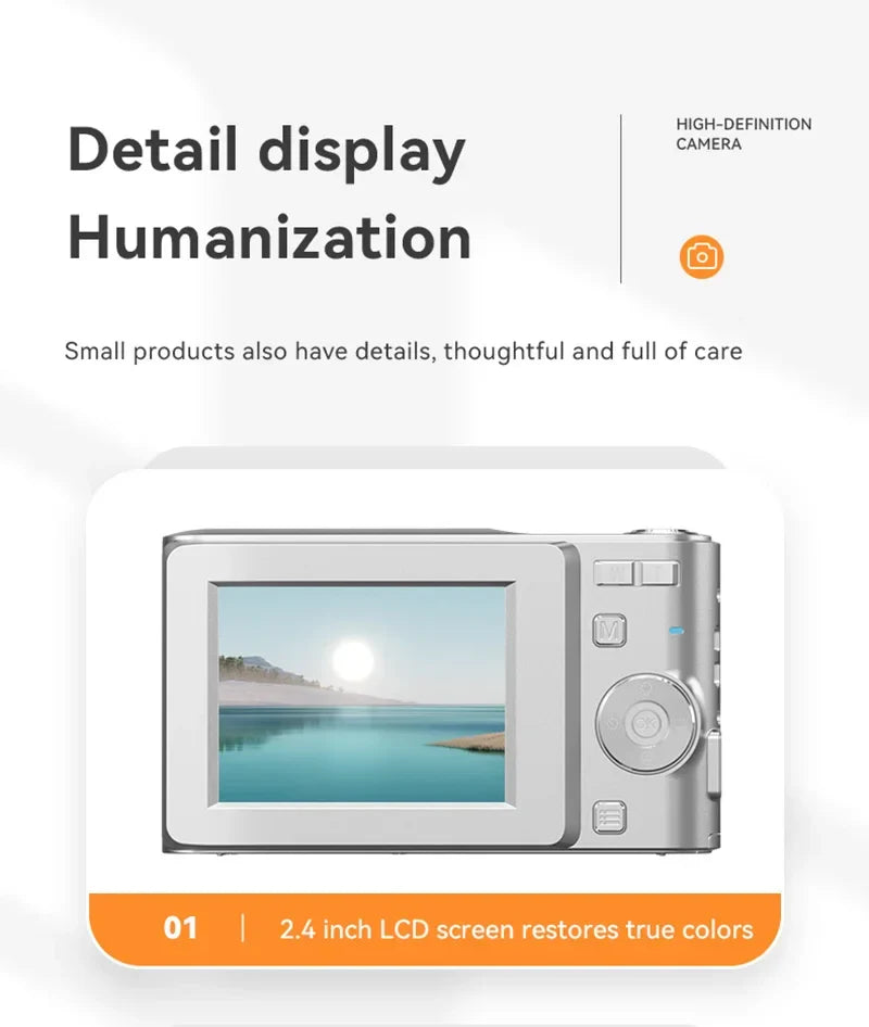 Xiaomi 4K Digital Camera – 50MP, 16X Zoom, Anti-Shake, Flash, Outdoor Student Video Recorder