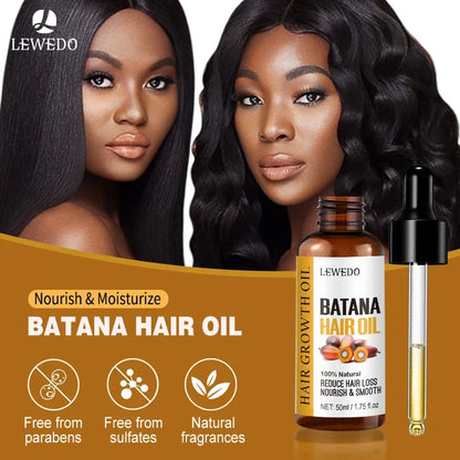 Lewedo Naturals Batana Oil - Pure Hair Care Treatment for Men & Women Nourishing Shiny Hair & Scalp Support
